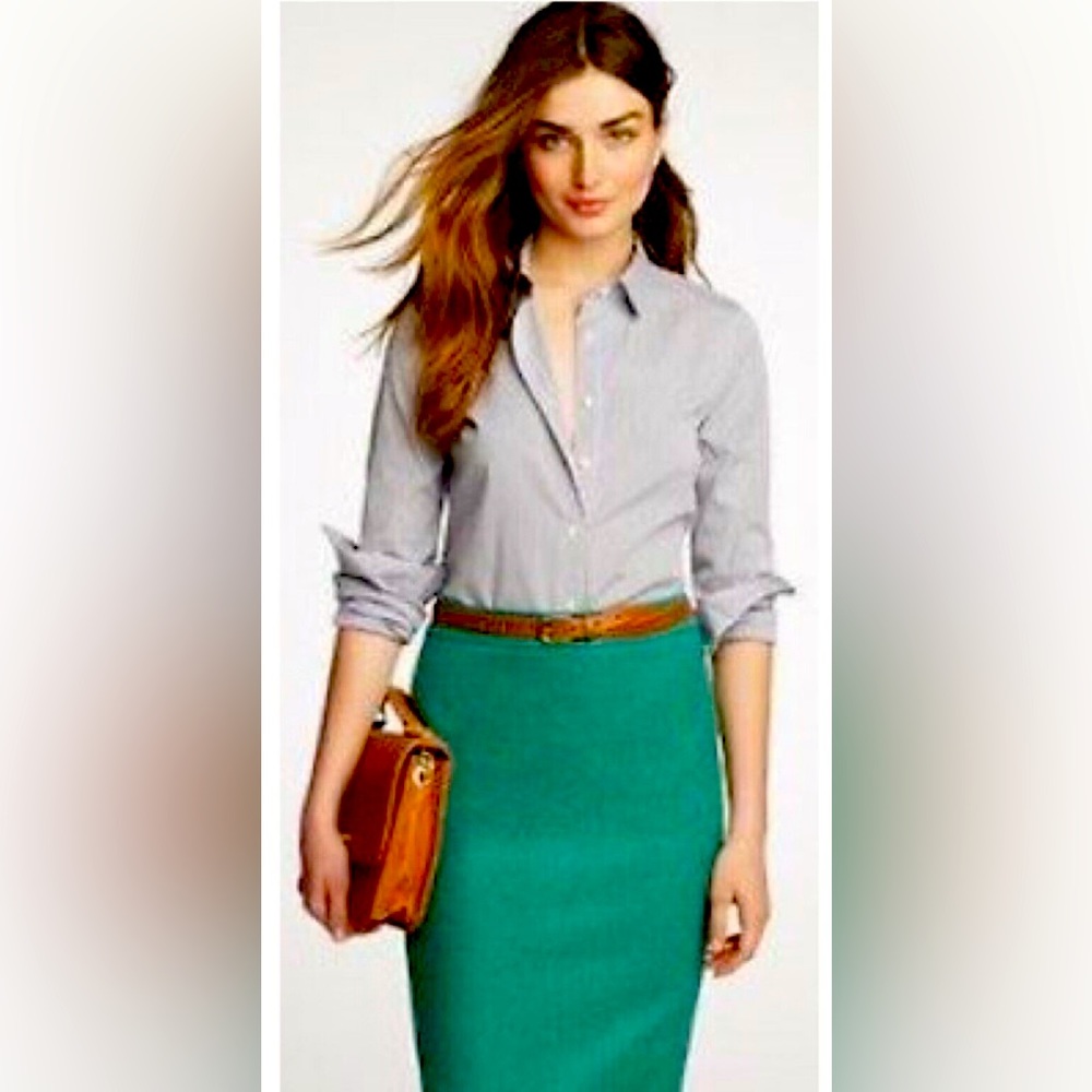 J Crew Double Serged 100% Wool No.2 pencil skirt